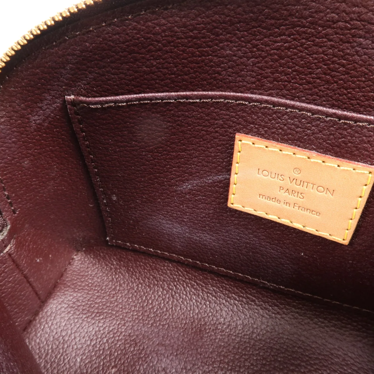 LOUIS VUITTON Cosmetic Pouch M91495 手拿包 皮革 紅色 / Claret 皮革 中古品B - 縮圖 15