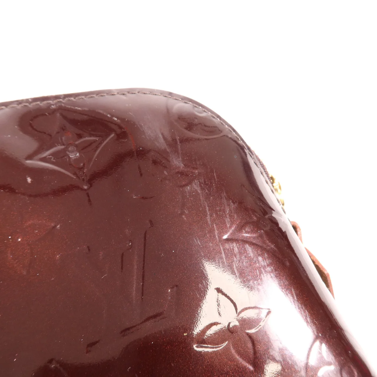 LOUIS VUITTON Cosmetic Pouch M91495 手拿包 皮革 紅色 / Claret 皮革 中古品B - 縮圖 17