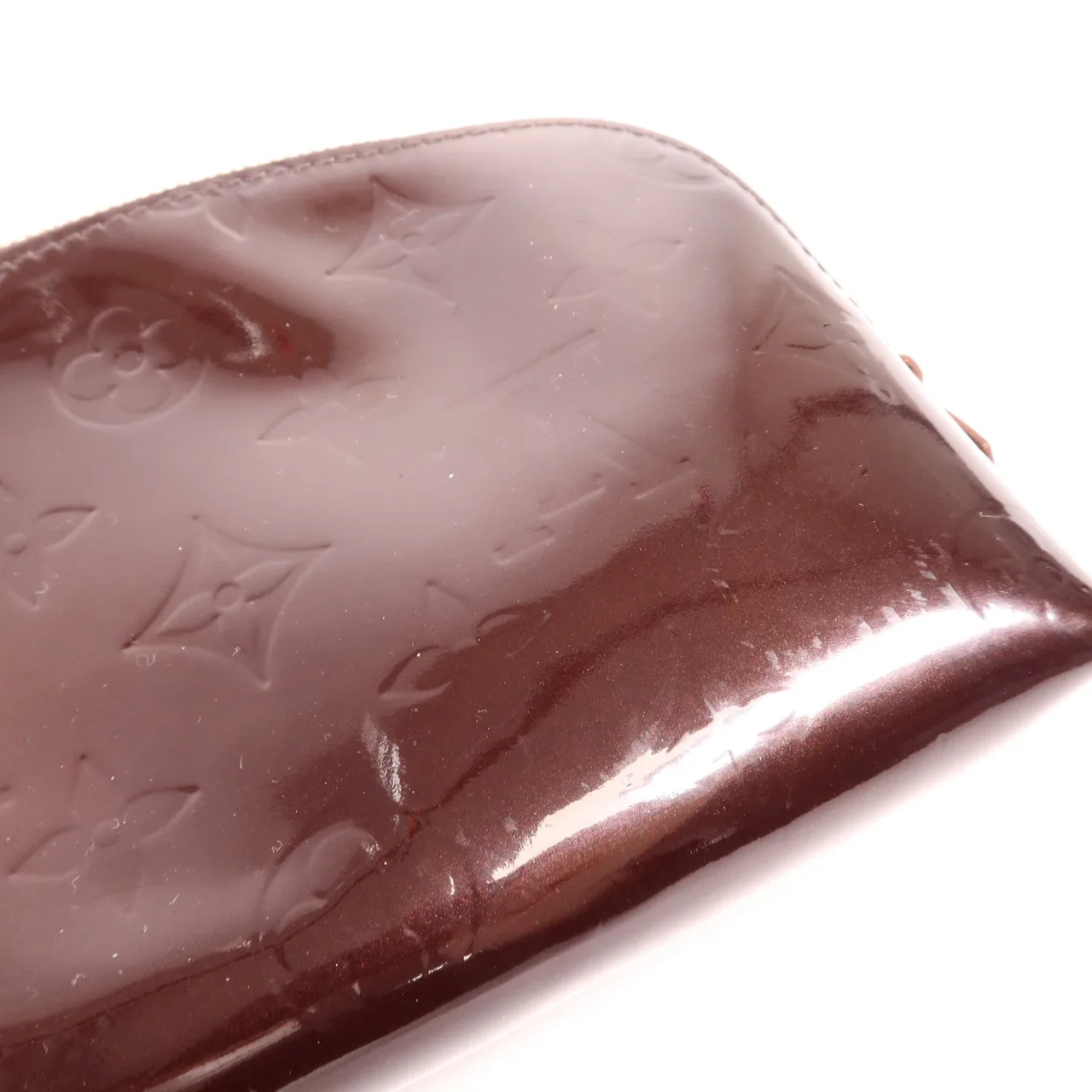 LOUIS VUITTON Cosmetic Pouch M91495 手拿包 皮革 紅色 / Claret 皮革 中古品B - 縮圖 19