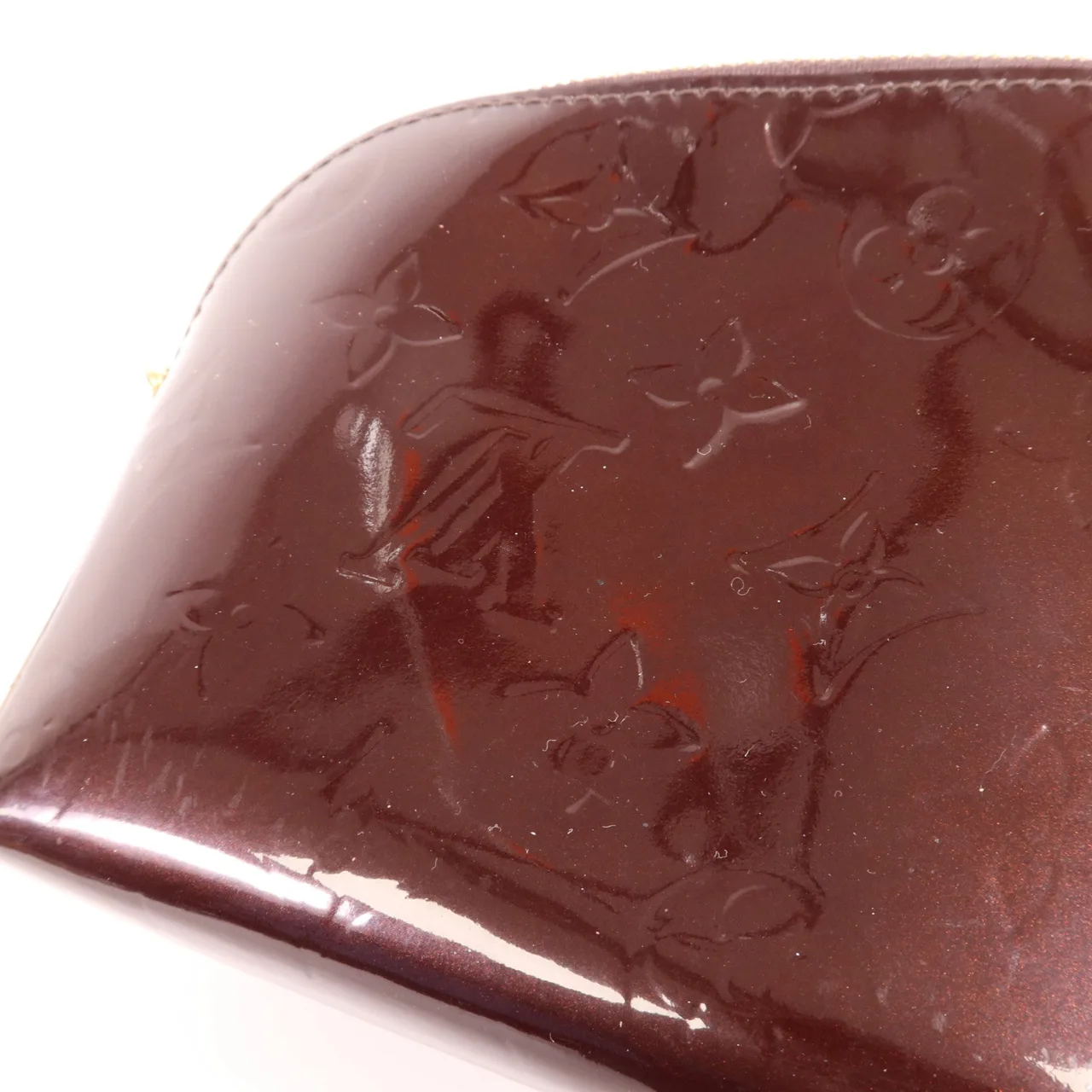 LOUIS VUITTON Cosmetic Pouch M91495 手拿包 皮革 紅色 / Claret 皮革 中古品B - 縮圖 20