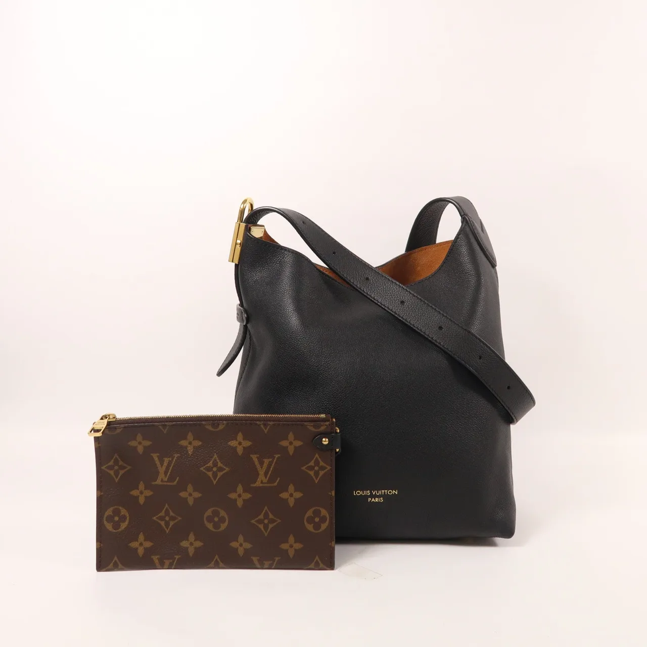 LOUIS VUITTON Low Key Hobo M25352 肩背包 牛皮 黑色 / Black 牛皮 中古品A - 縮圖 8