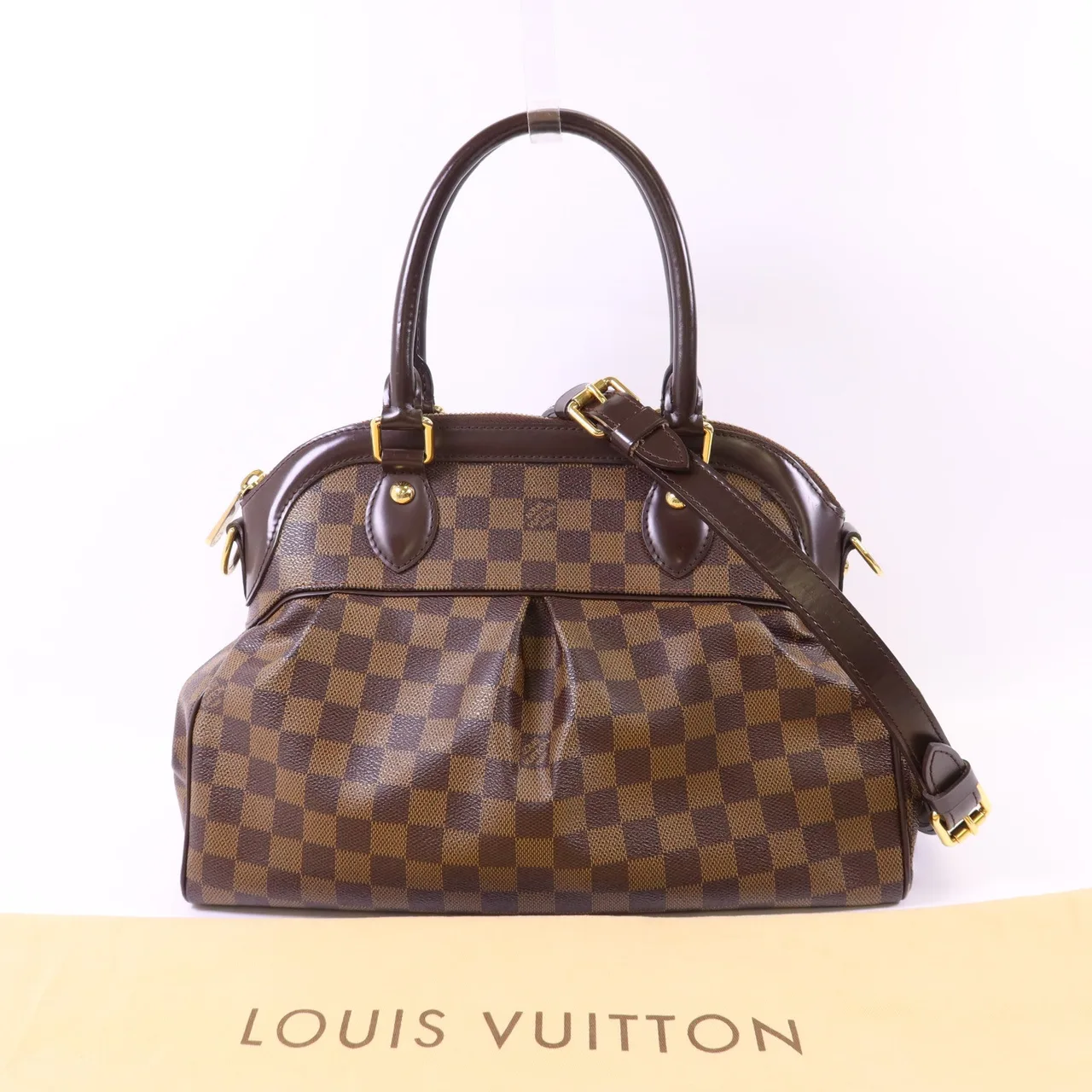 LOUIS VUITTON Trevi N51997 2-Way Bag Coated Canvas 棕色 Coated Canvas Rank B - Thumbnail 20