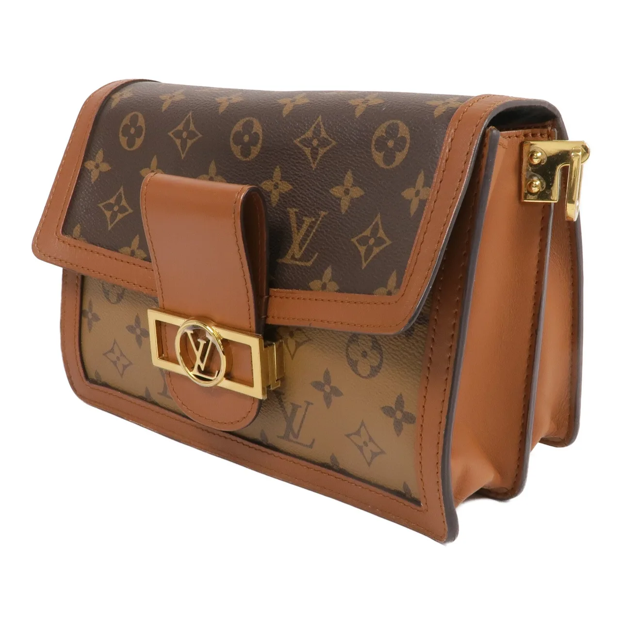 LOUIS VUITTON Dauphine M45958 Shoulder Bag Coated Canvas 棕色 Coated Canvas Rank B - Thumbnail 3