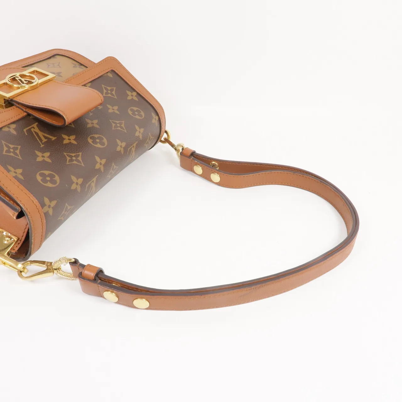 LOUIS VUITTON Dauphine M45958 Shoulder Bag Coated Canvas 棕色 Coated Canvas Rank B - Thumbnail 5