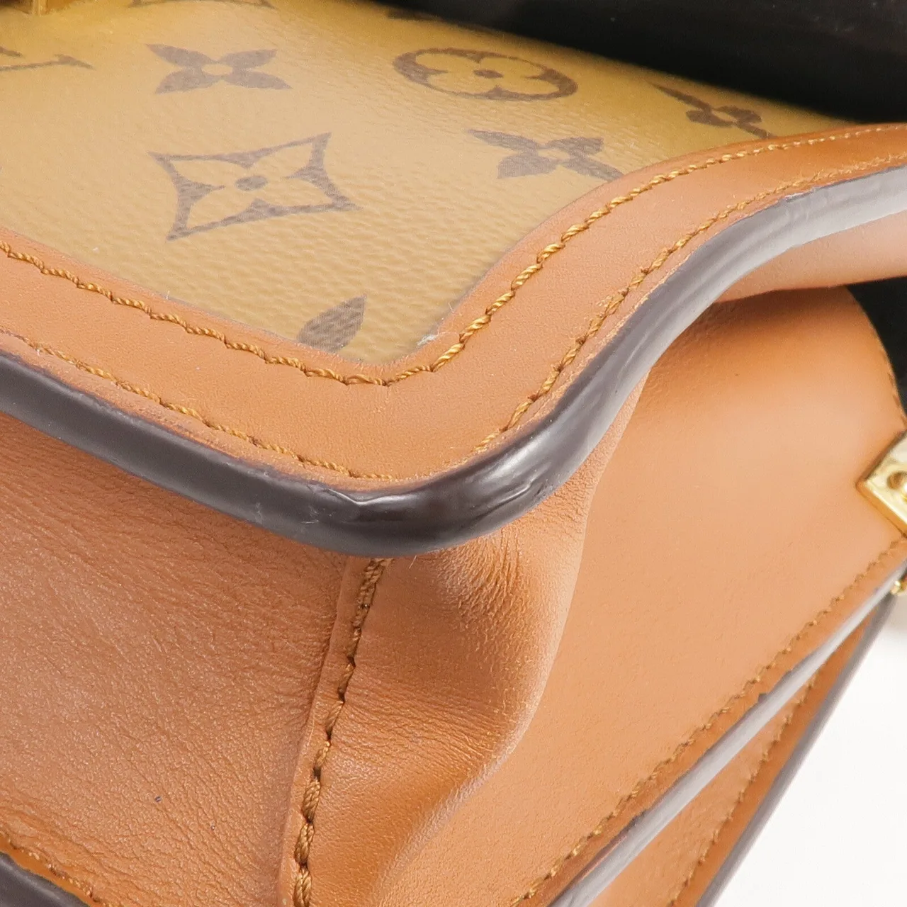 LOUIS VUITTON Dauphine M45958 Shoulder Bag Coated Canvas 棕色 Coated Canvas Rank B - Thumbnail 7