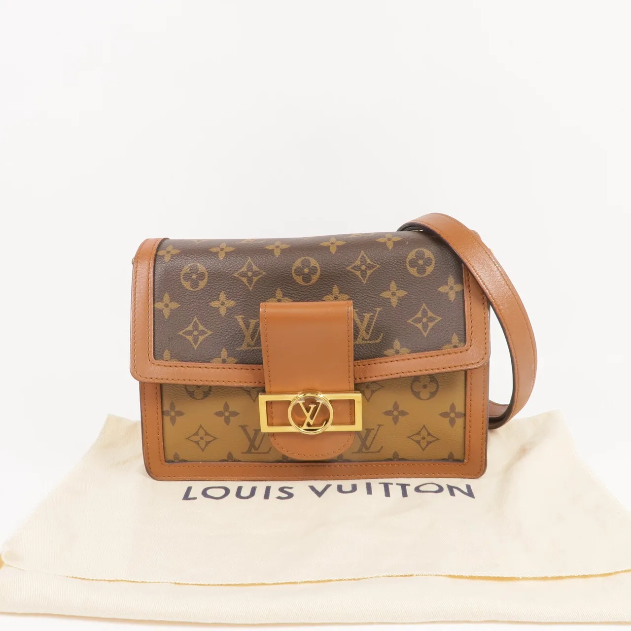 LOUIS VUITTON Dauphine M45958 Shoulder Bag Coated Canvas 棕色 Coated Canvas Rank B - Thumbnail 18