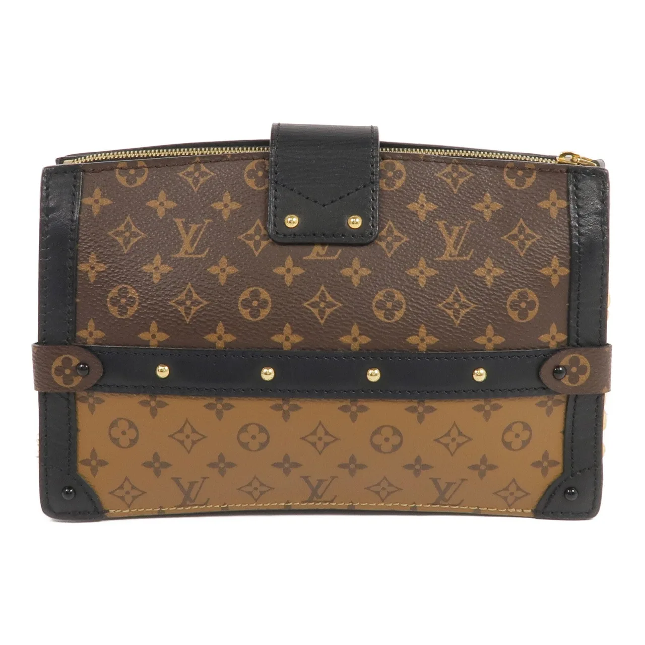 LOUIS VUITTON Trunk M43596 Shoulder Bag Coated Canvas 棕色 Coated Canvas Rank A - Thumbnail 2