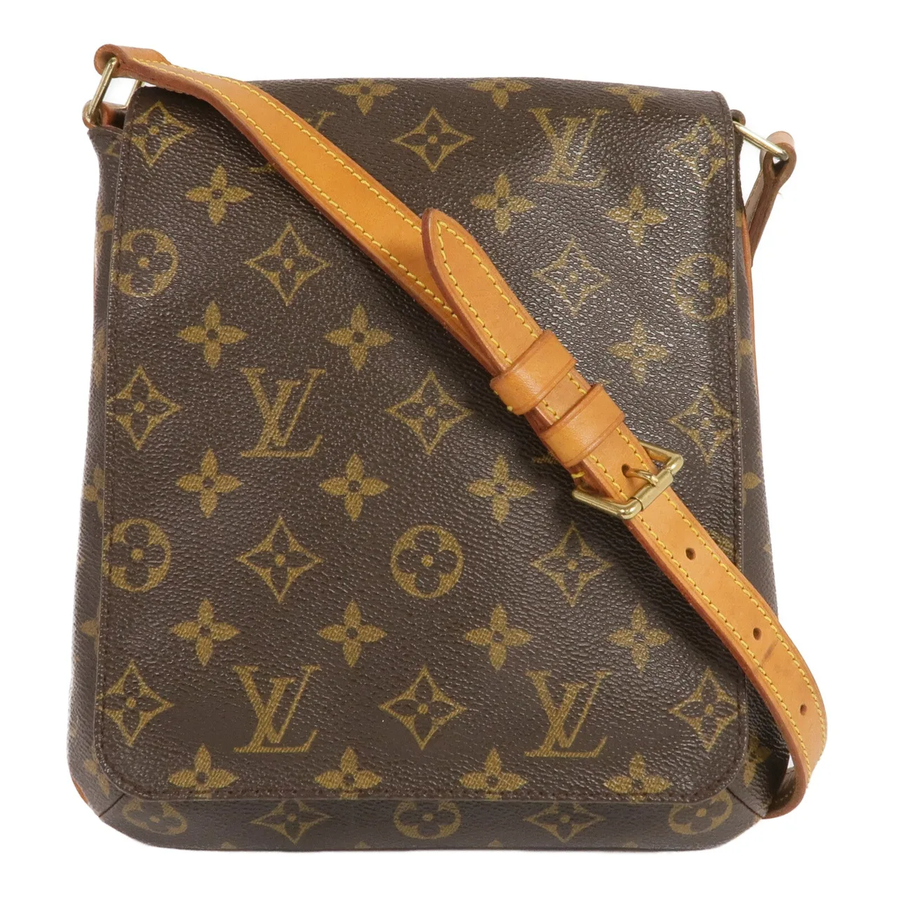 LOUIS VUITTON Musette Salsa M51387 Shoulder Bag Coated Canvas 棕色