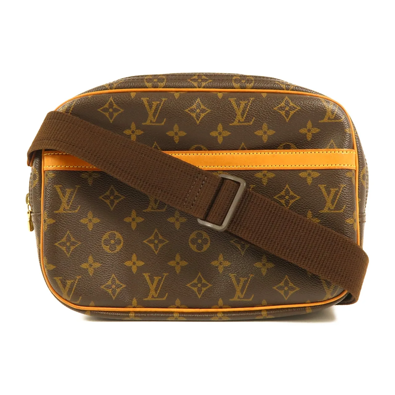 LOUIS VUITTON Reporter M45254 Shoulder Bag Coated Canvas 棕色