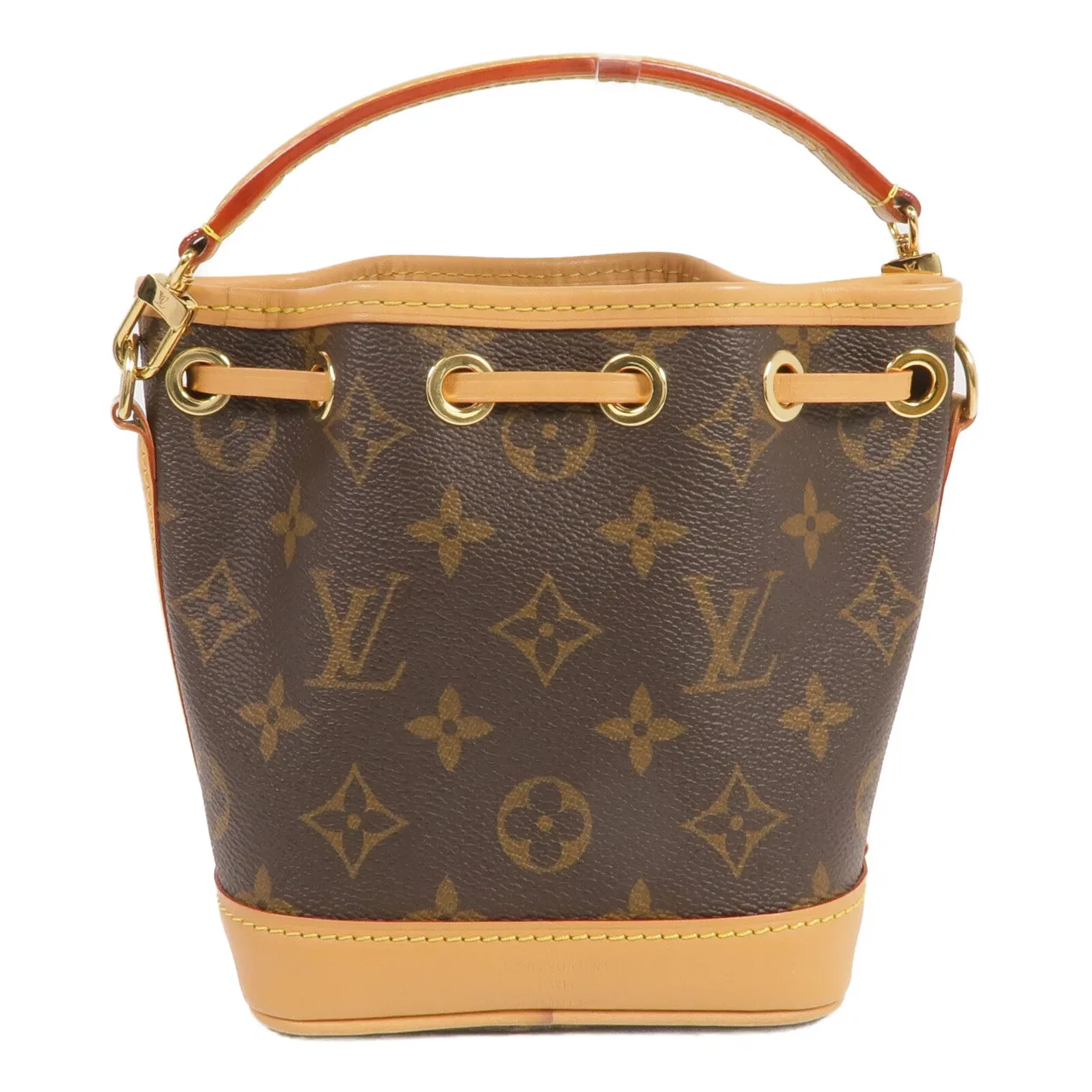 LOUIS VUITTON Nano Noe M81266 2-Way Bag Coated Canvas 棕色 Coated Canvas Rank A - Thumbnail 2