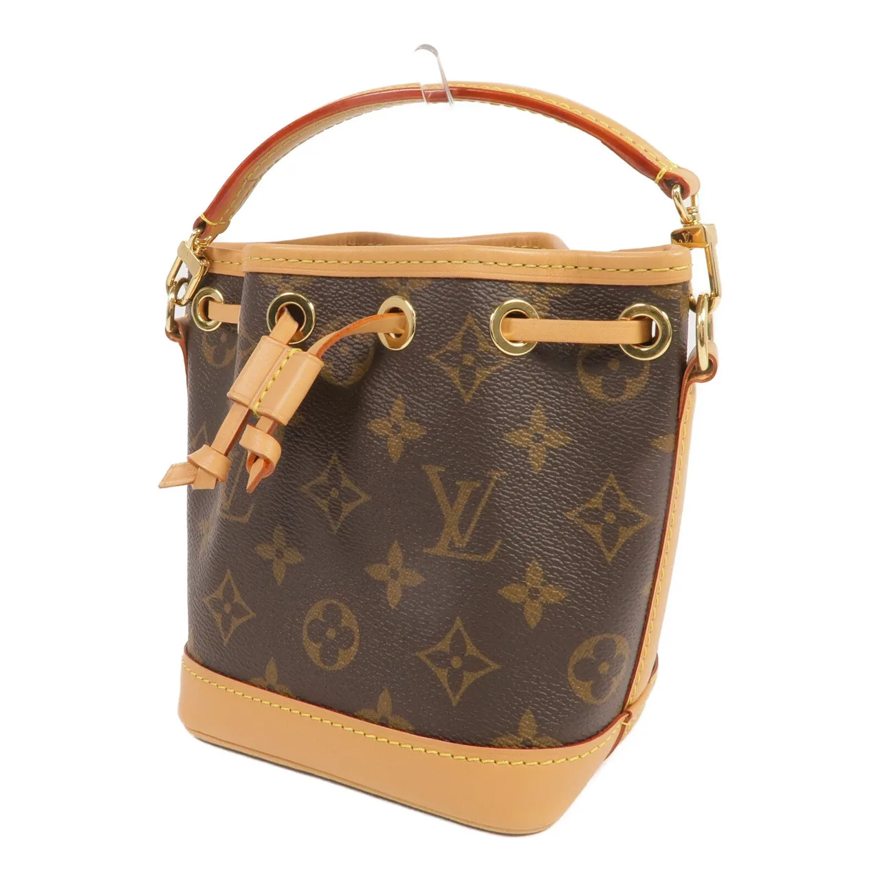 LOUIS VUITTON Nano Noe M81266 2-Way Bag Coated Canvas 棕色 Coated Canvas Rank A - Thumbnail 3