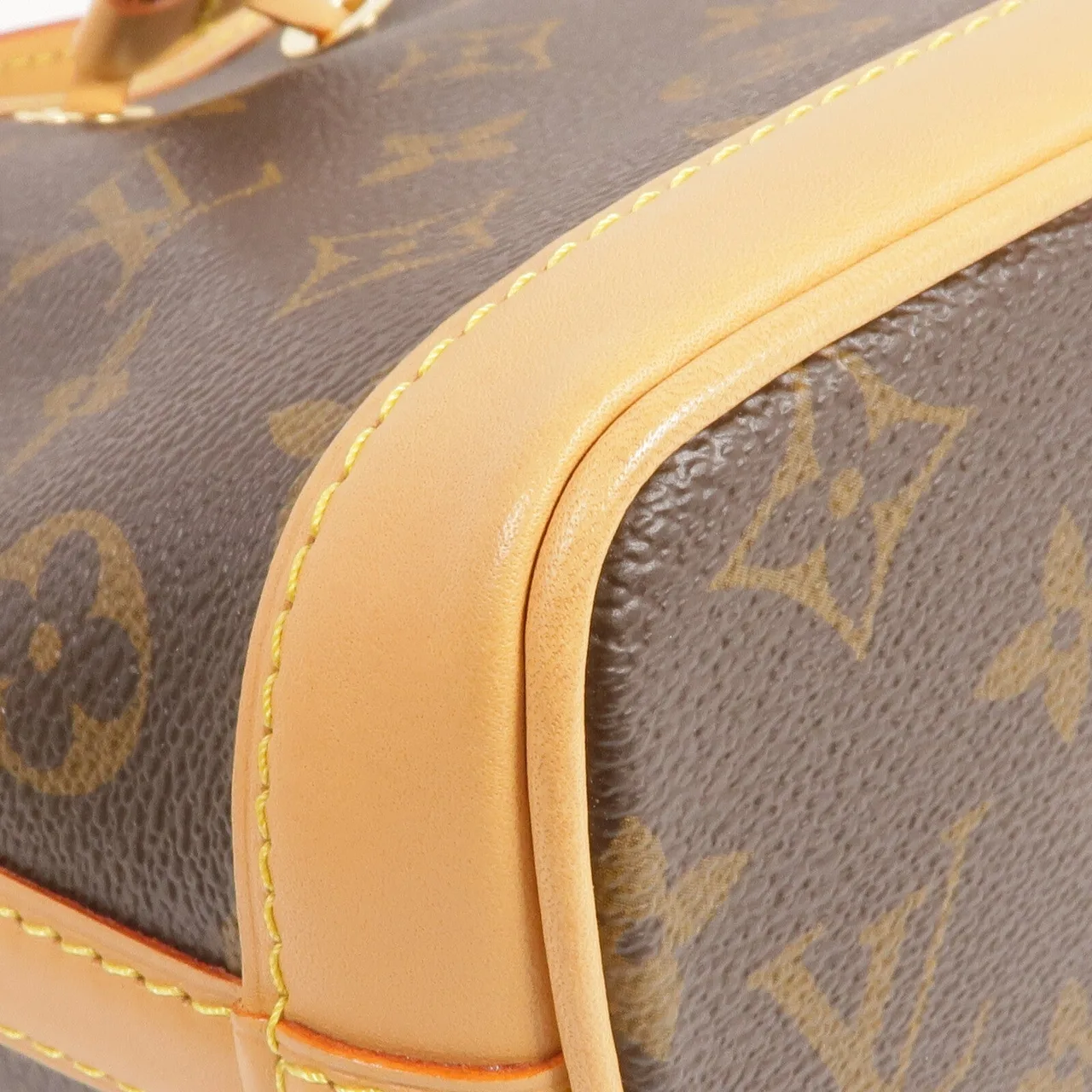 LOUIS VUITTON Nano Noe M81266 2-Way Bag Coated Canvas 棕色 Coated Canvas Rank A - Thumbnail 7