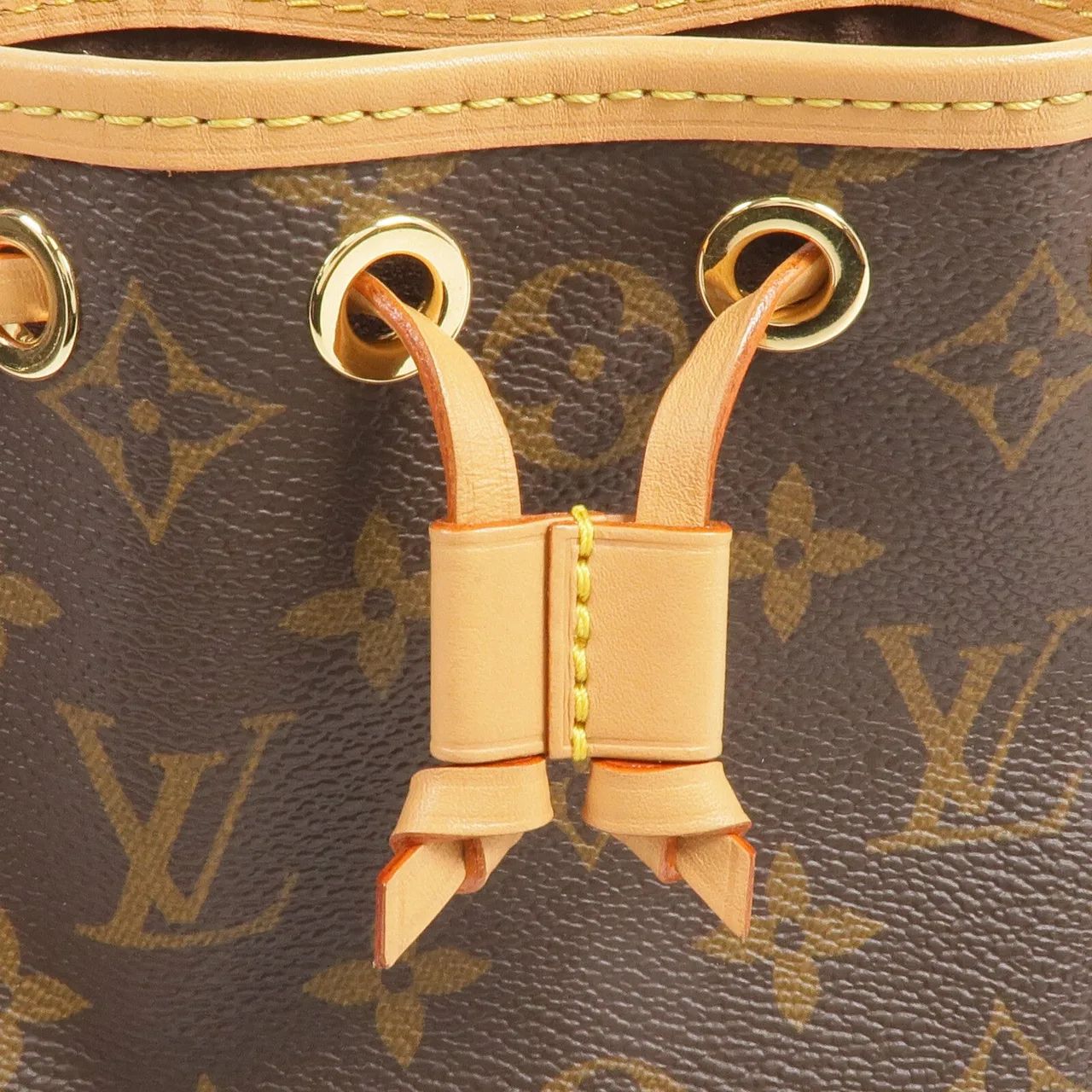 LOUIS VUITTON Nano Noe M81266 2-Way Bag Coated Canvas 棕色 Coated Canvas Rank A - Thumbnail 10