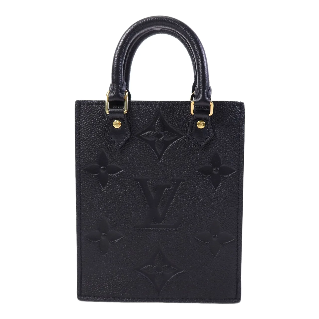 LOUIS VUITTON Petit Sac Plat M81417 2-Way Bag Calfskin 黑色 Calfskin Rank A - Thumbnail 2