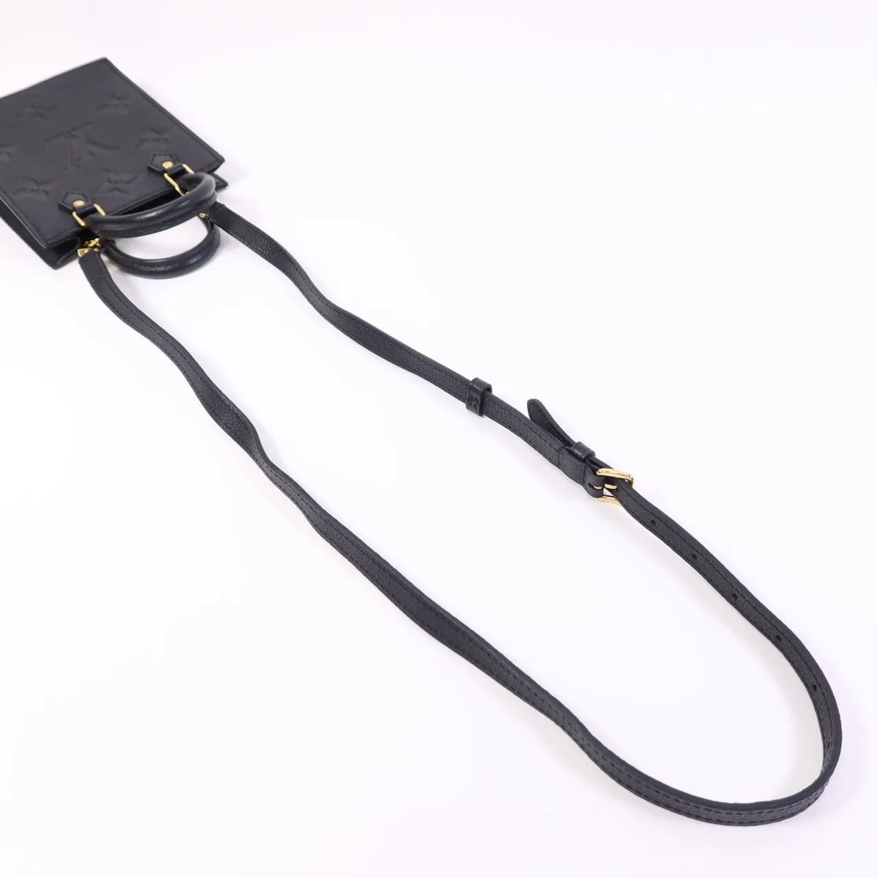 LOUIS VUITTON Petit Sac Plat M81417 2-Way Bag Calfskin 黑色 Calfskin Rank A - Thumbnail 9