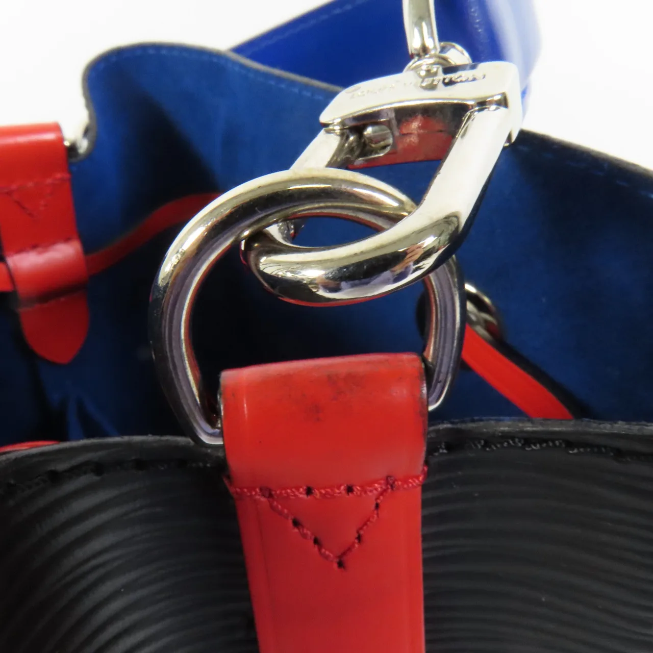 LOUIS VUITTON NeoNoe M40156 兩用包 牛皮 黑色 / 紅色 牛皮 中古品A - 縮圖 17