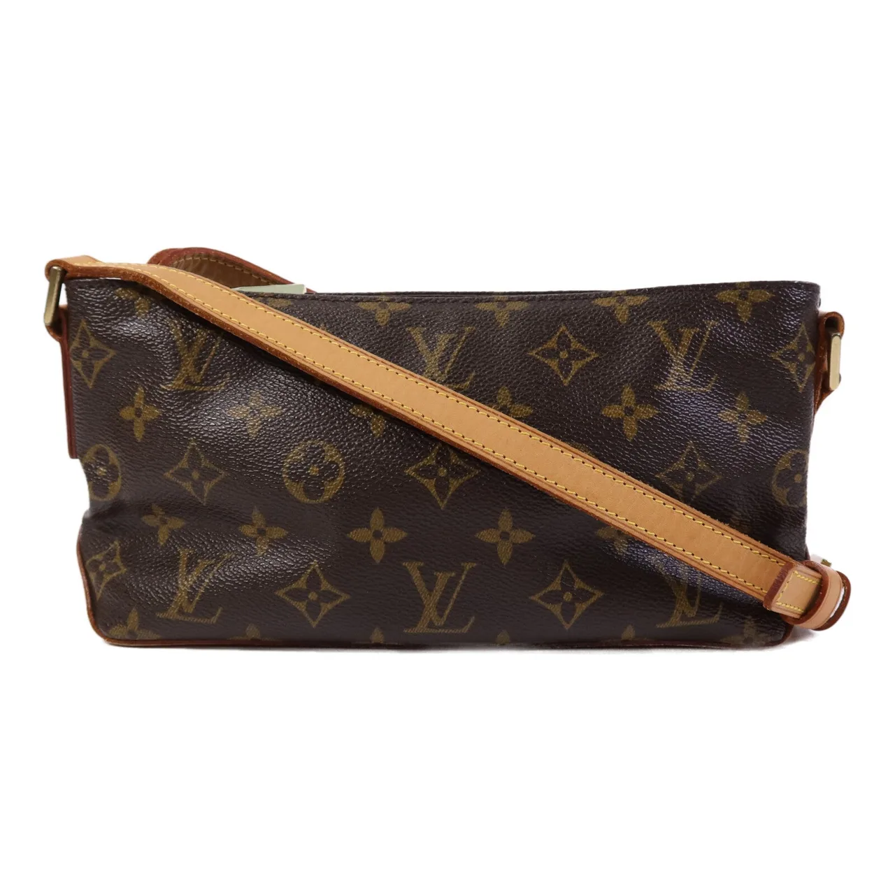 LOUIS VUITTON Trotteur M51240 Shoulder Bag Coated Canvas 棕色