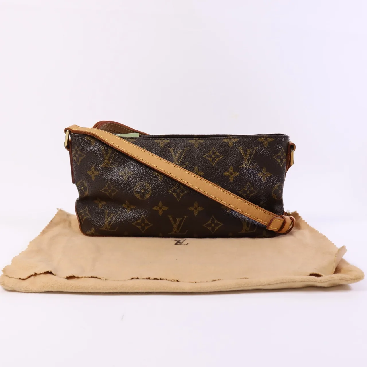 LOUIS VUITTON Trotteur M51240 肩背包 塗層帆布 棕色 塗層帆布 中古品B - 縮圖 15