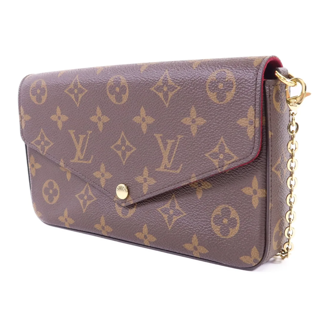 LOUIS VUITTON Felicie M81896 肩背包 塗層帆布 棕色 塗層帆布 中古品A - 縮圖 3