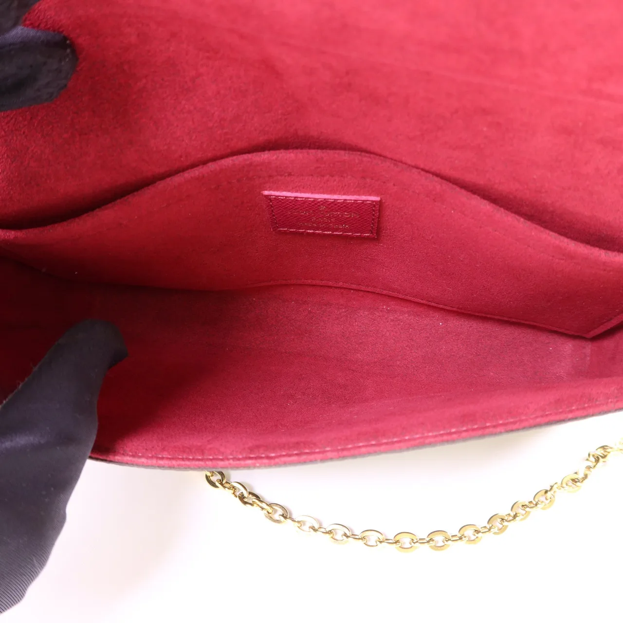 LOUIS VUITTON Felicie M81896 肩背包 塗層帆布 棕色 塗層帆布 中古品A - 縮圖 6