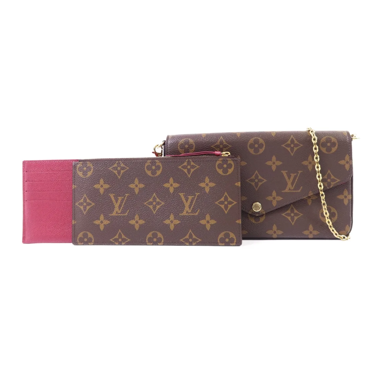 LOUIS VUITTON Felicie M81896 肩背包 塗層帆布 棕色 塗層帆布 中古品A - 縮圖 11