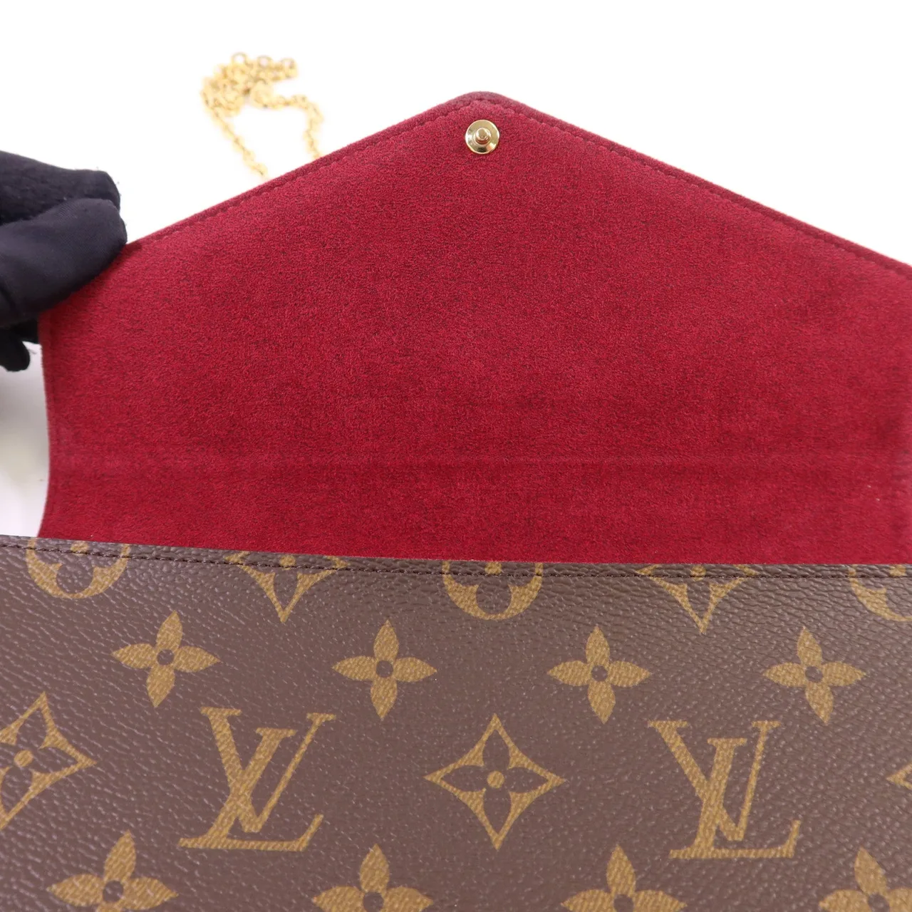 LOUIS VUITTON Felicie M81896 肩背包 塗層帆布 棕色 塗層帆布 中古品A - 縮圖 18