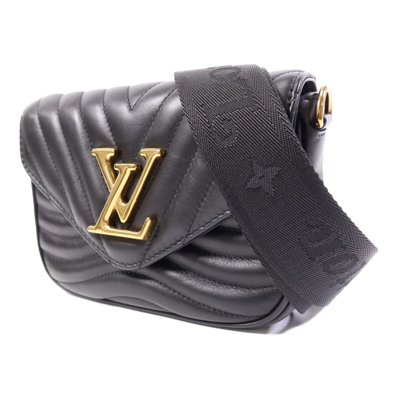 LOUIS VUITTON Multi Pochette M56461 2-Way Bag Calfskin 黑色 / Black Calfskin Rank A - Thumbnail 2