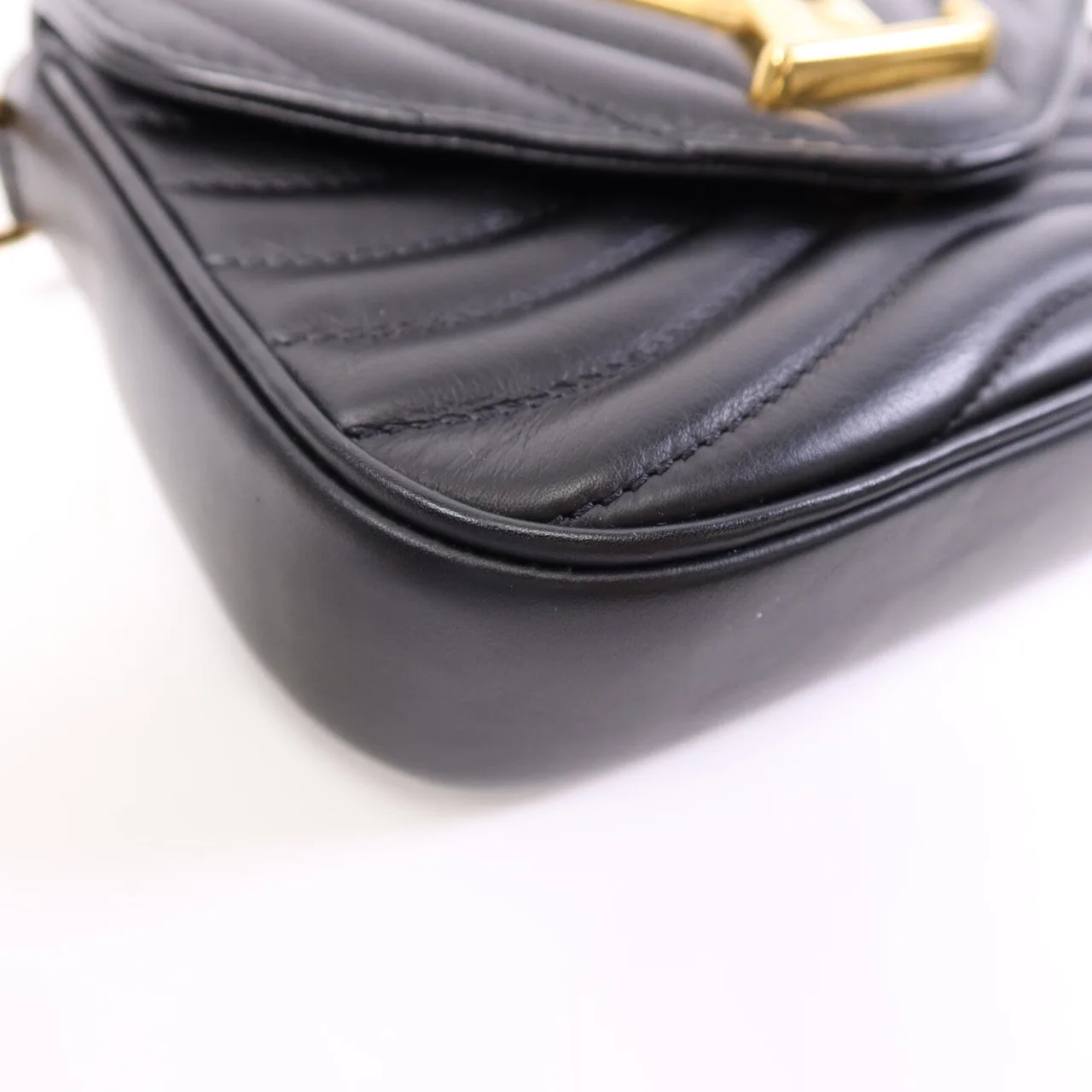 LOUIS VUITTON Multi Pochette M56461 2-Way Bag Calfskin 黑色 / Black Calfskin Rank A - Thumbnail 12