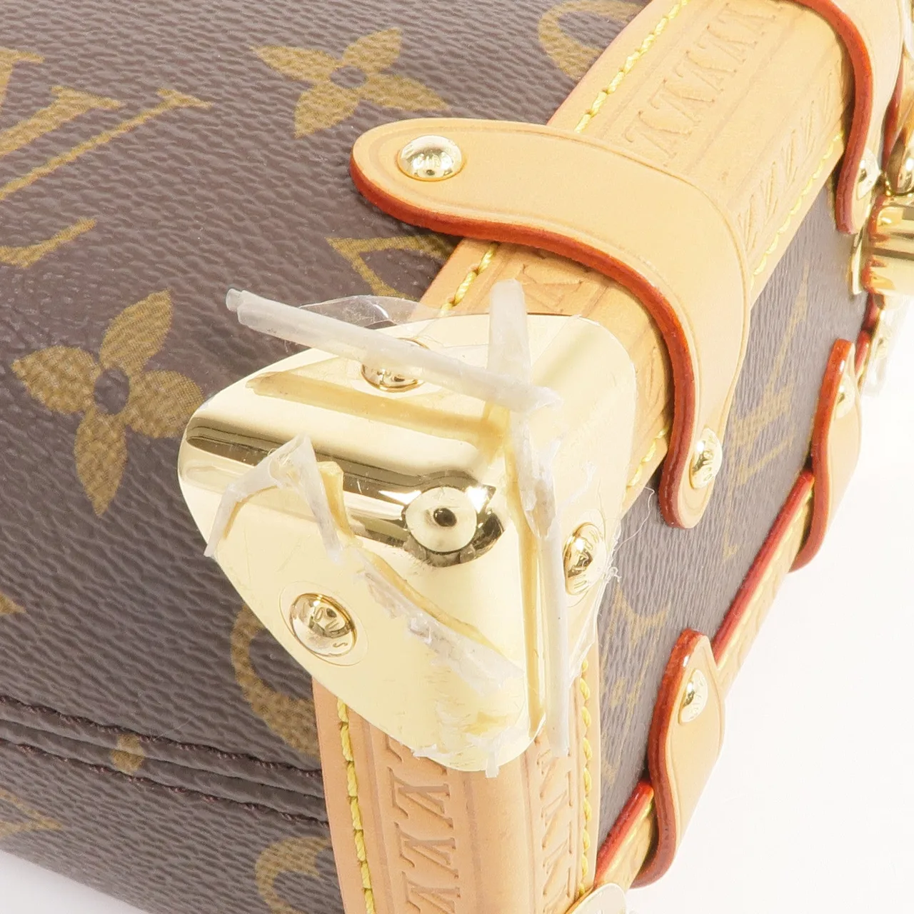 LOUIS VUITTON Side Trunk M46815 兩用包 塗層帆布 棕色 / Brown 塗層帆布 中古品B - 縮圖 9