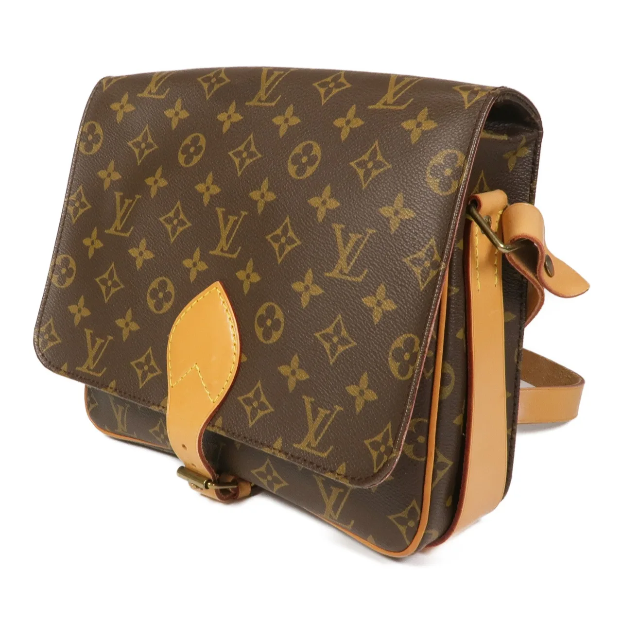 LOUIS VUITTON Cartouchiere M51252 Shoulder Bag Coated Canvas 棕色 Coated Canvas Rank A - Thumbnail 2
