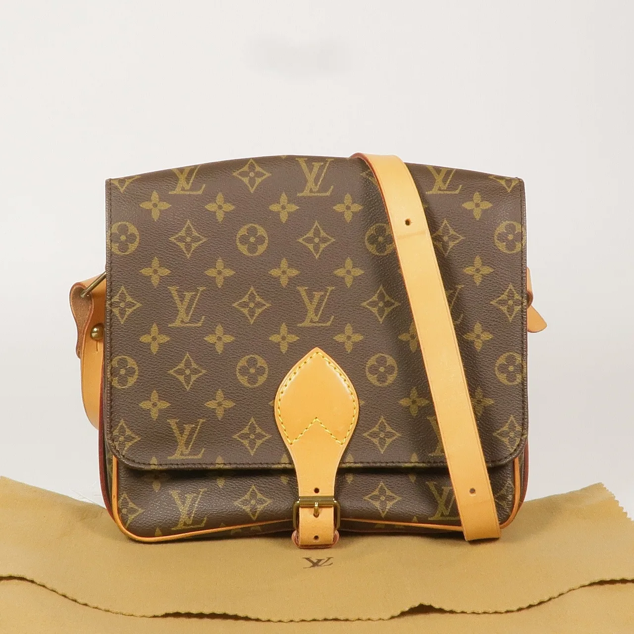 LOUIS VUITTON Cartouchiere M51252 Shoulder Bag Coated Canvas 棕色 Coated Canvas Rank A - Thumbnail 9