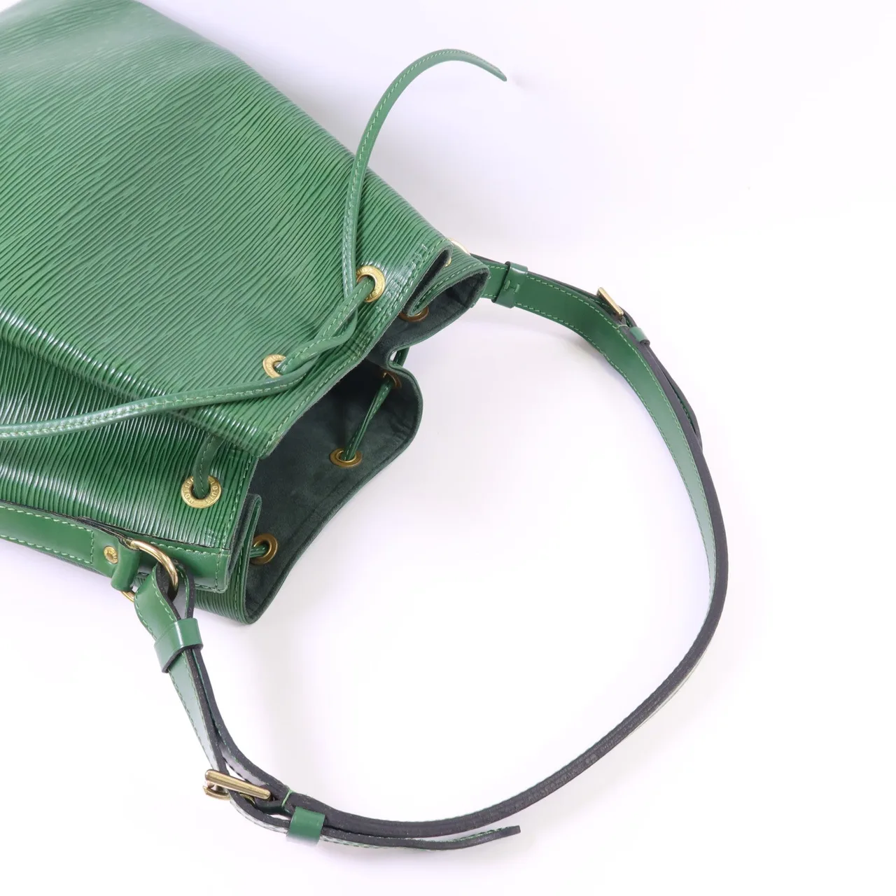 LOUIS VUITTON Bucket M44104 肩背包 牛皮 綠色 牛皮 中古品A - 縮圖 5