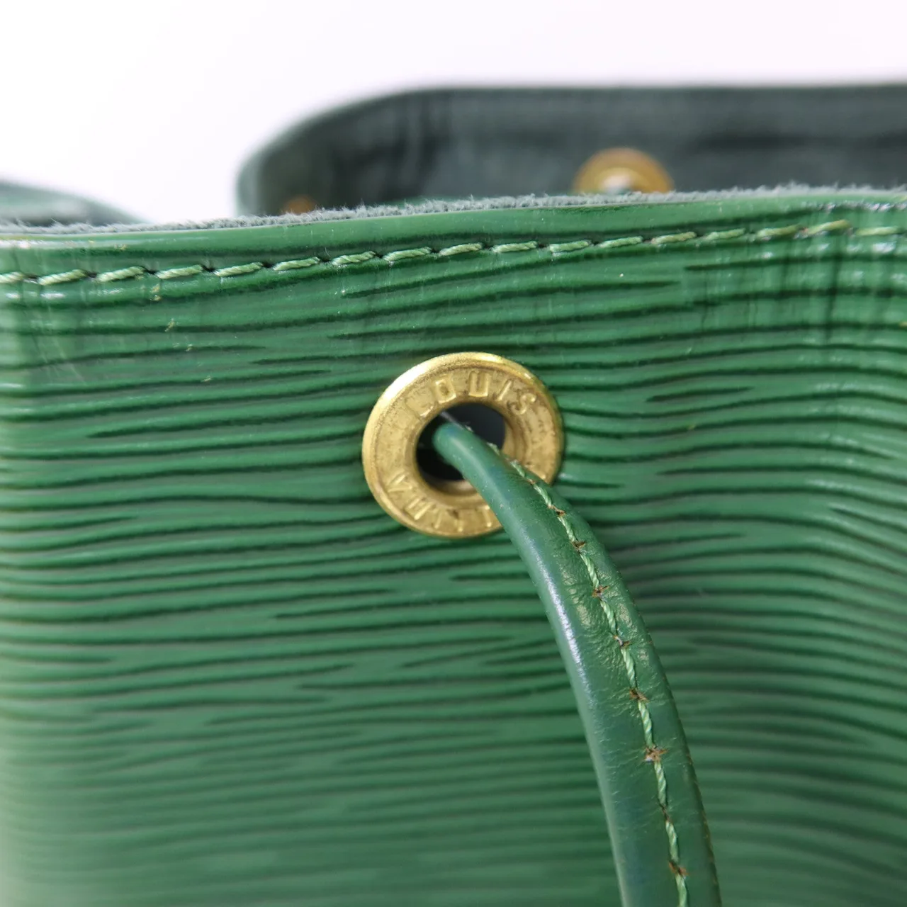 LOUIS VUITTON Bucket M44104 肩背包 牛皮 綠色 牛皮 中古品A - 縮圖 9