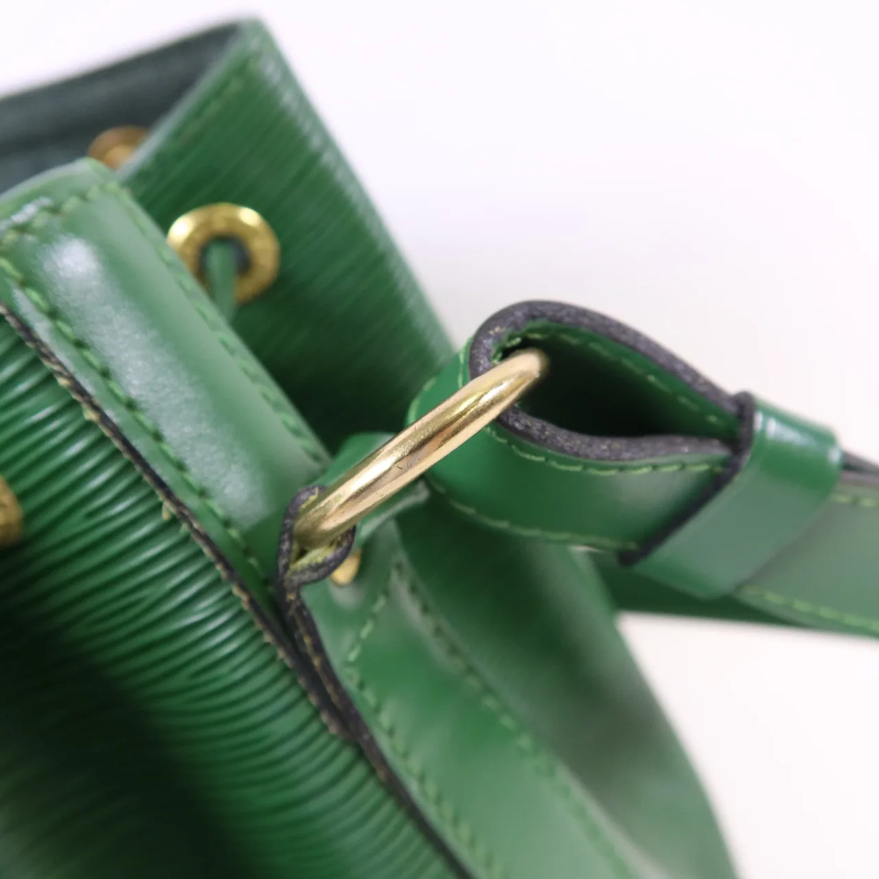 LOUIS VUITTON Bucket M44104 肩背包 牛皮 綠色 牛皮 中古品A - 縮圖 10