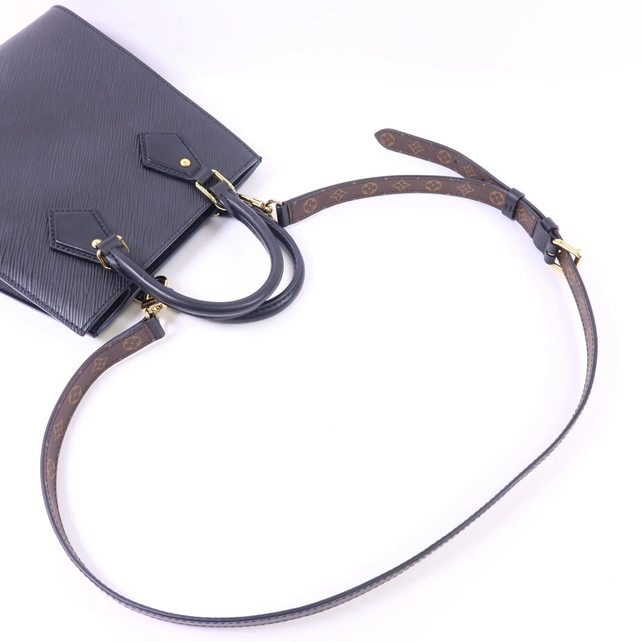 LOUIS VUITTON Sac Plat M20958 2-Way Bag Calfskin 黑色 Calfskin Rank B - Thumbnail 5