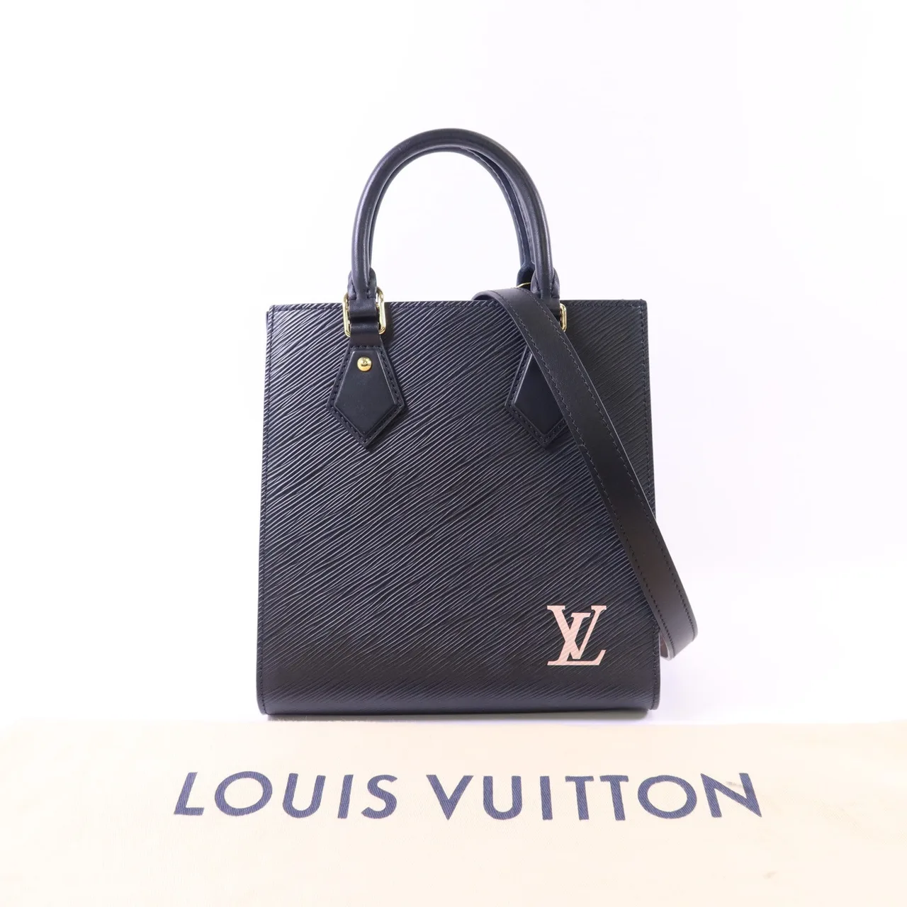 LOUIS VUITTON Sac Plat M20958 2-Way Bag Calfskin 黑色 Calfskin Rank B - Thumbnail 17