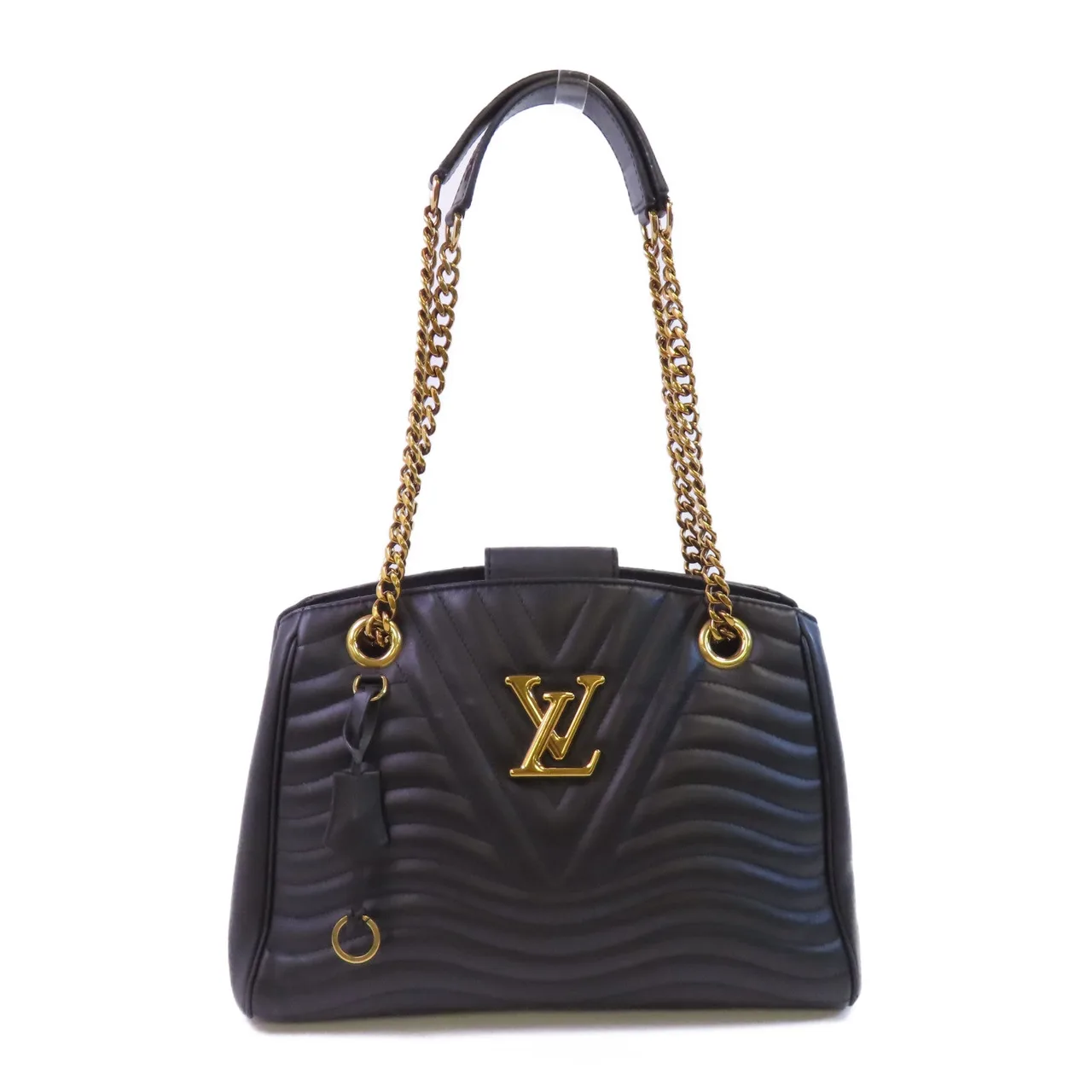 LOUIS VUITTON New Wave M51496 Shoulder Bag Calfskin 黑色