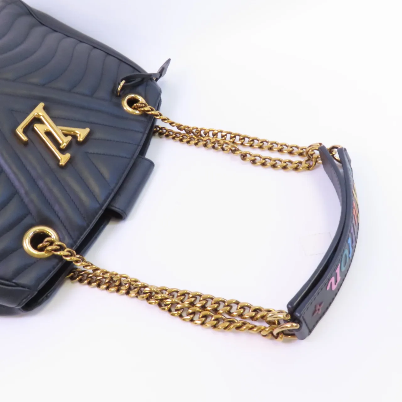 LOUIS VUITTON New Wave M51496 肩背包 牛皮 黑色 牛皮 中古品B - 縮圖 6