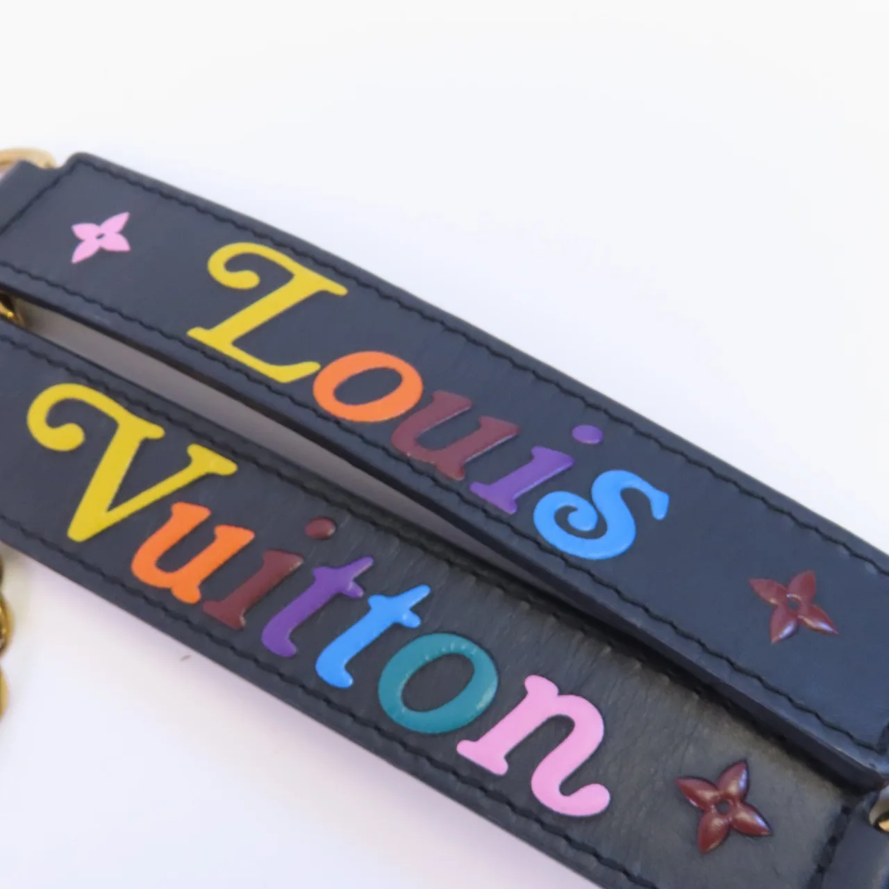 LOUIS VUITTON New Wave M51496 肩背包 牛皮 黑色 牛皮 中古品B - 縮圖 11