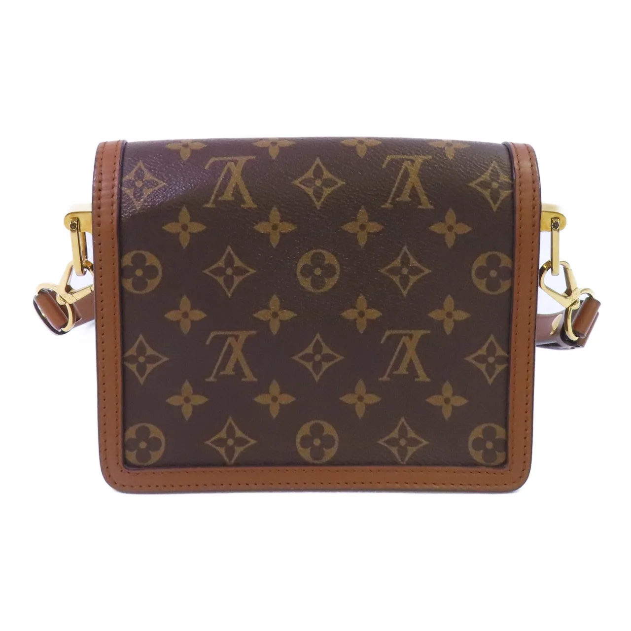LOUIS VUITTON Mini Dauphine M44580 肩背包 塗層帆布 棕色 塗層帆布 中古品A - 縮圖 2