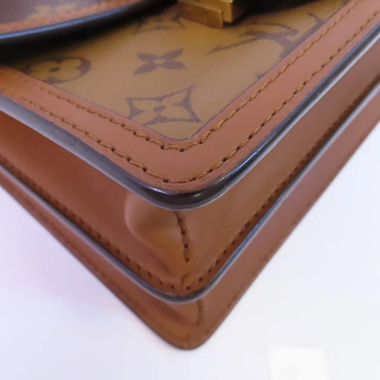 LOUIS VUITTON Mini Dauphine M44580 肩背包 塗層帆布 棕色 塗層帆布 中古品A - 縮圖 6