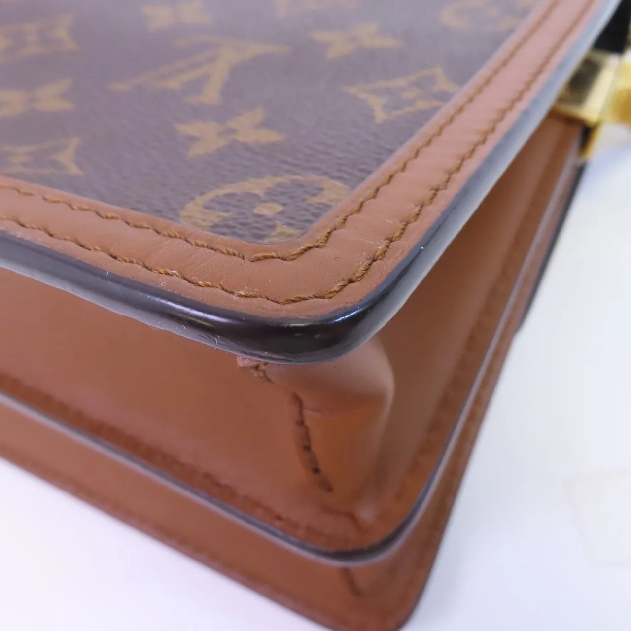 LOUIS VUITTON Mini Dauphine M44580 肩背包 塗層帆布 棕色 塗層帆布 中古品A - 縮圖 9