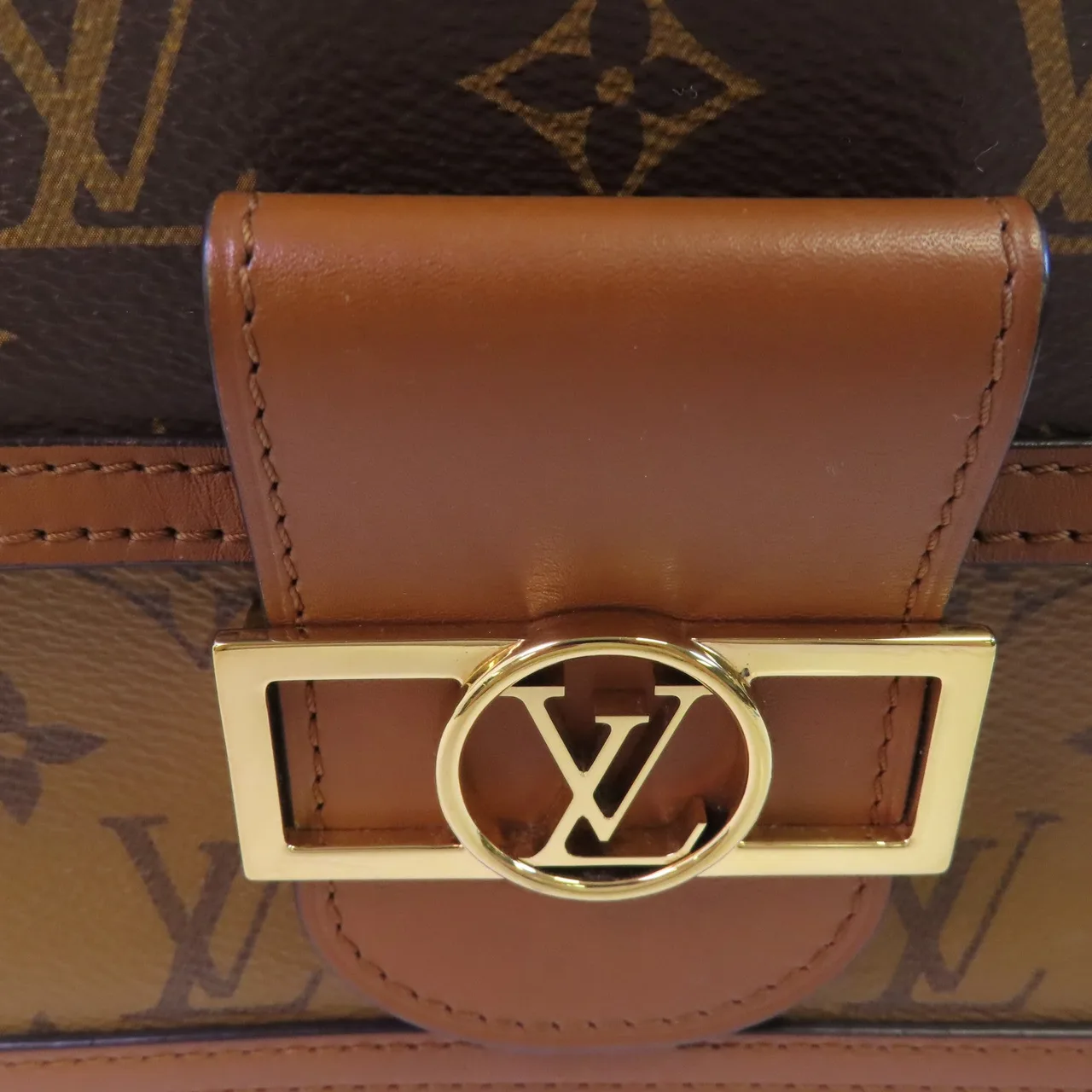 LOUIS VUITTON Mini Dauphine M44580 肩背包 塗層帆布 棕色 塗層帆布 中古品A - 縮圖 10