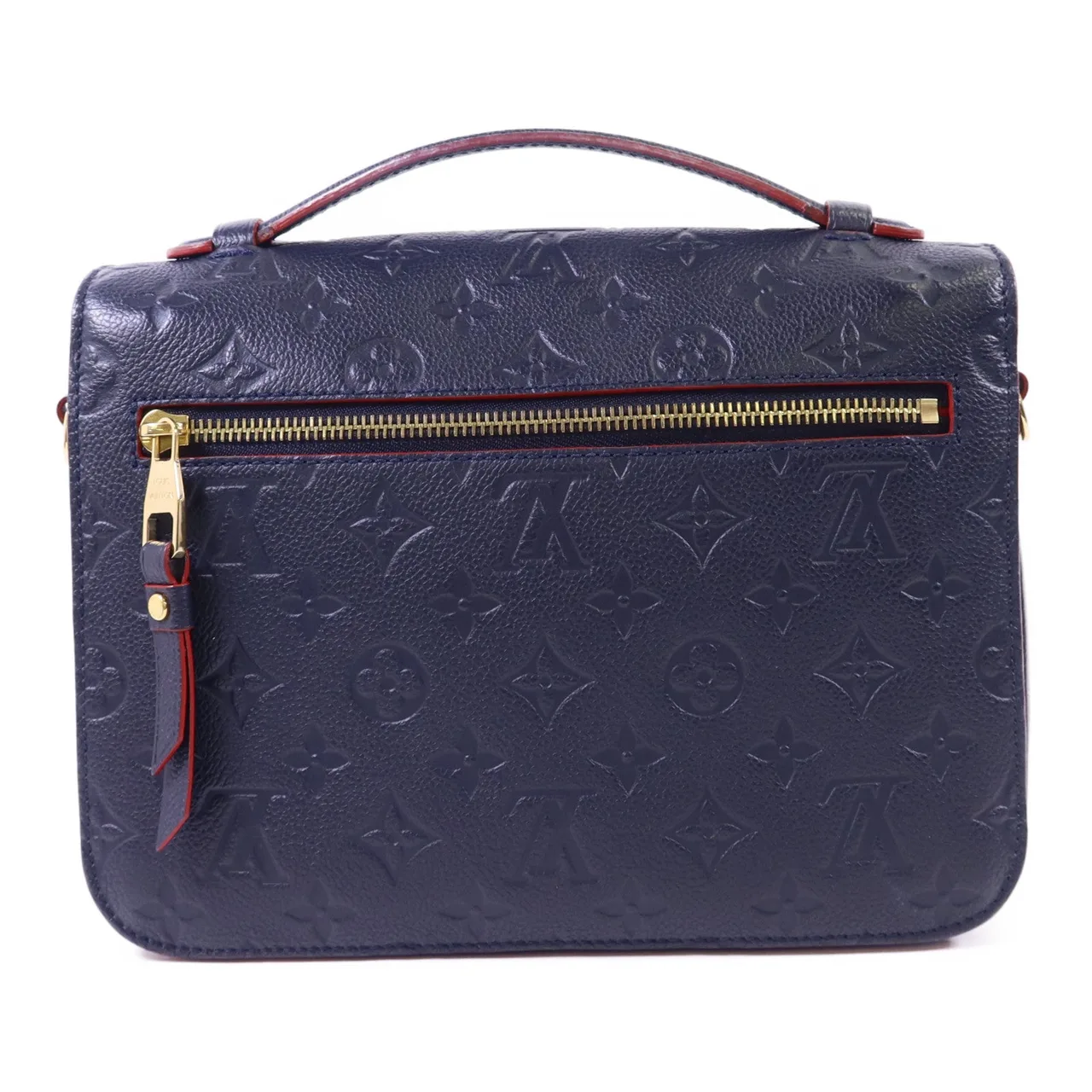 LOUIS VUITTON Pochette Metis M44071 兩用包 牛皮 海軍藍 牛皮 中古品A - 縮圖 2