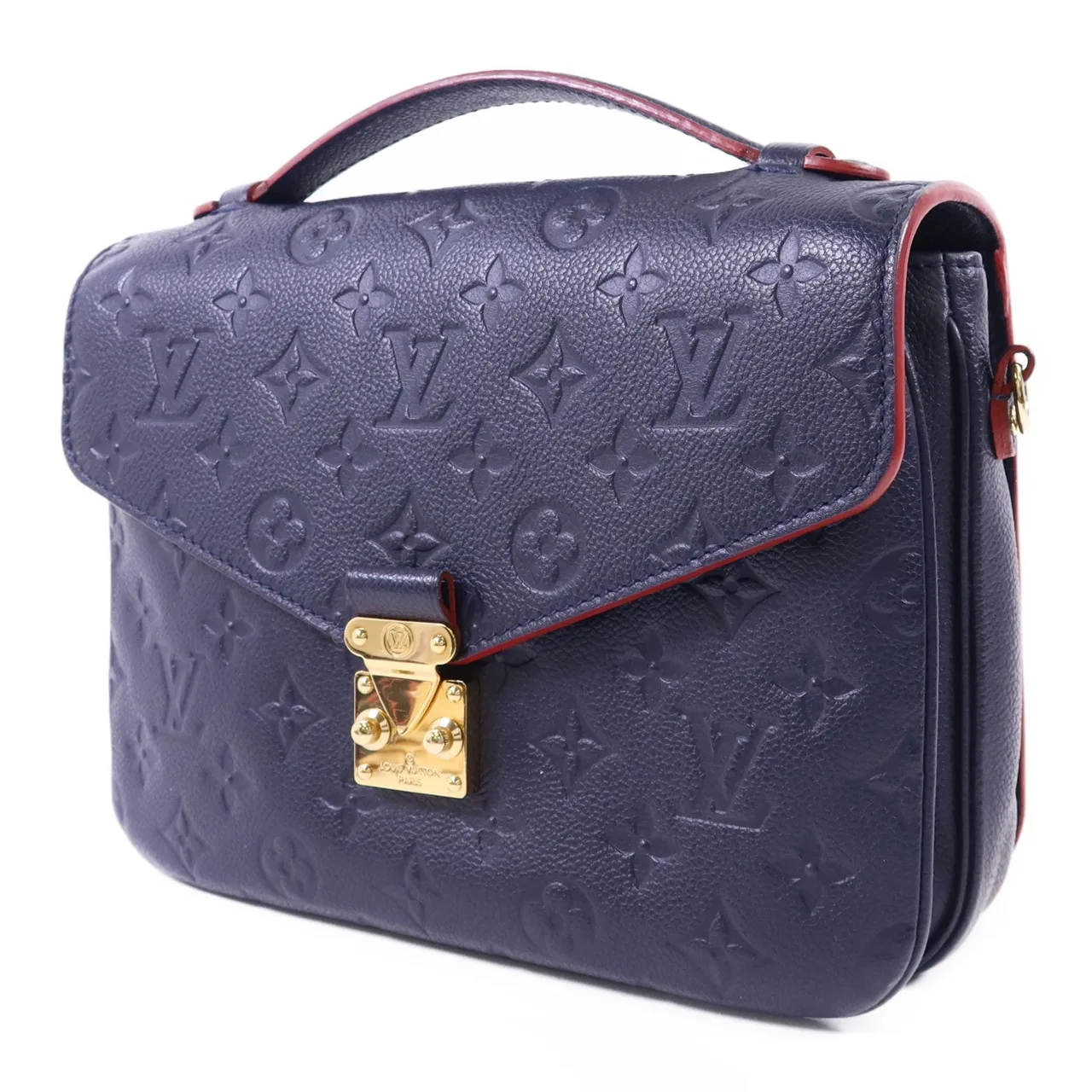 LOUIS VUITTON Pochette Metis M44071 兩用包 牛皮 海軍藍 牛皮 中古品A - 縮圖 3