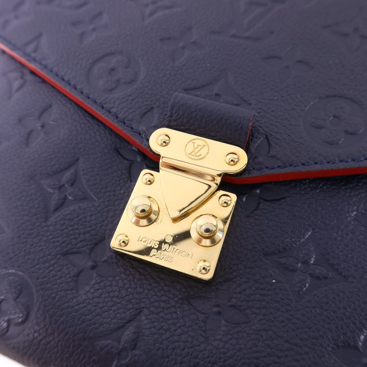 LOUIS VUITTON Pochette Metis M44071 兩用包 牛皮 海軍藍 牛皮 中古品A - 縮圖 8