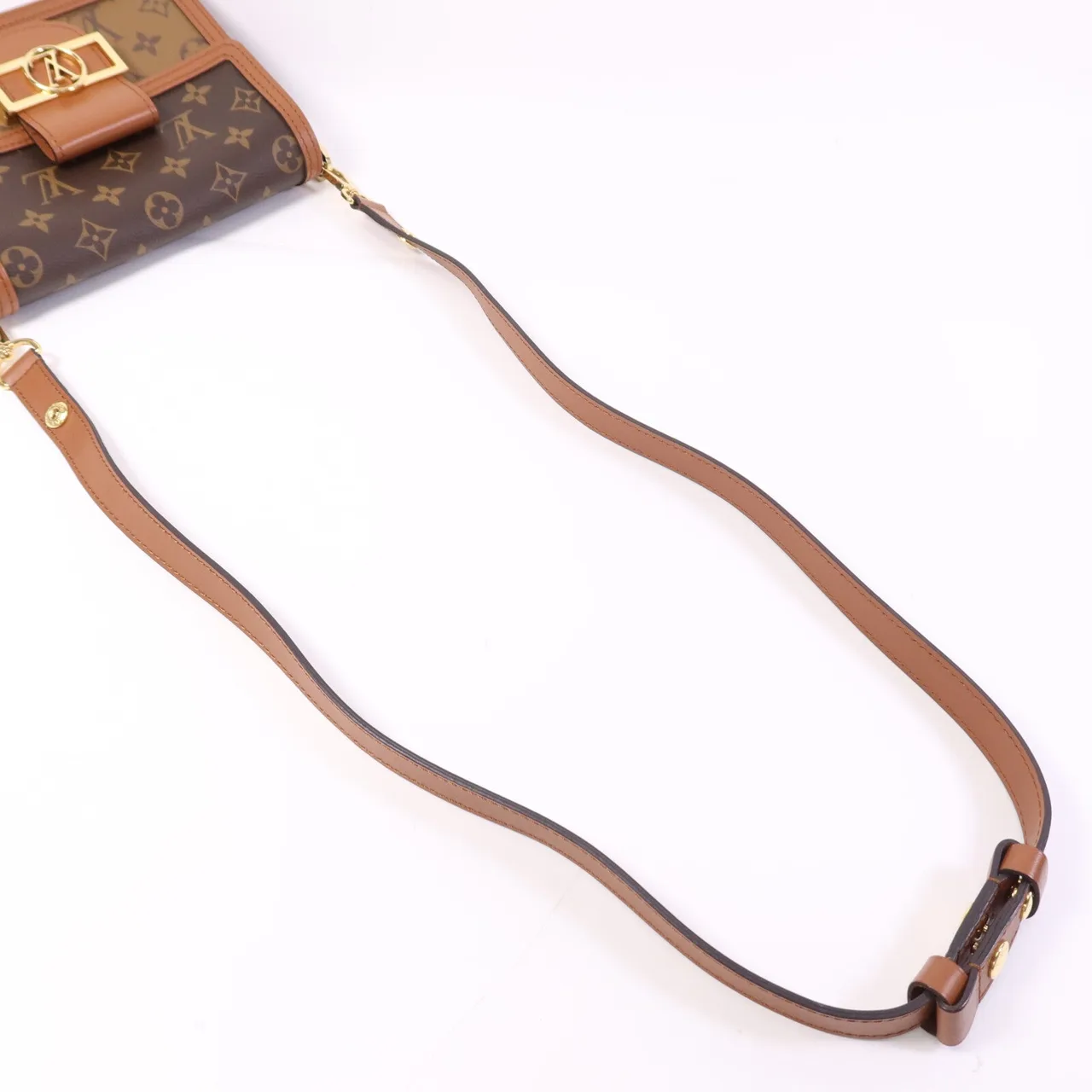 LOUIS VUITTON Mini Dauphine M45959 肩背包 塗層帆布 棕色 塗層帆布 中古品A - 縮圖 8