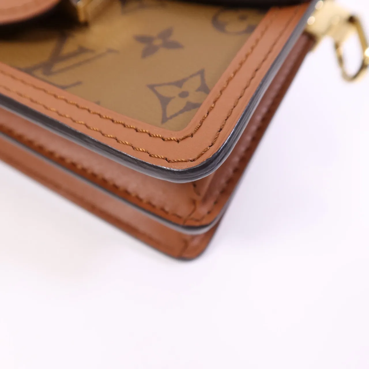 LOUIS VUITTON Mini Dauphine M45959 肩背包 塗層帆布 棕色 塗層帆布 中古品A - 縮圖 9