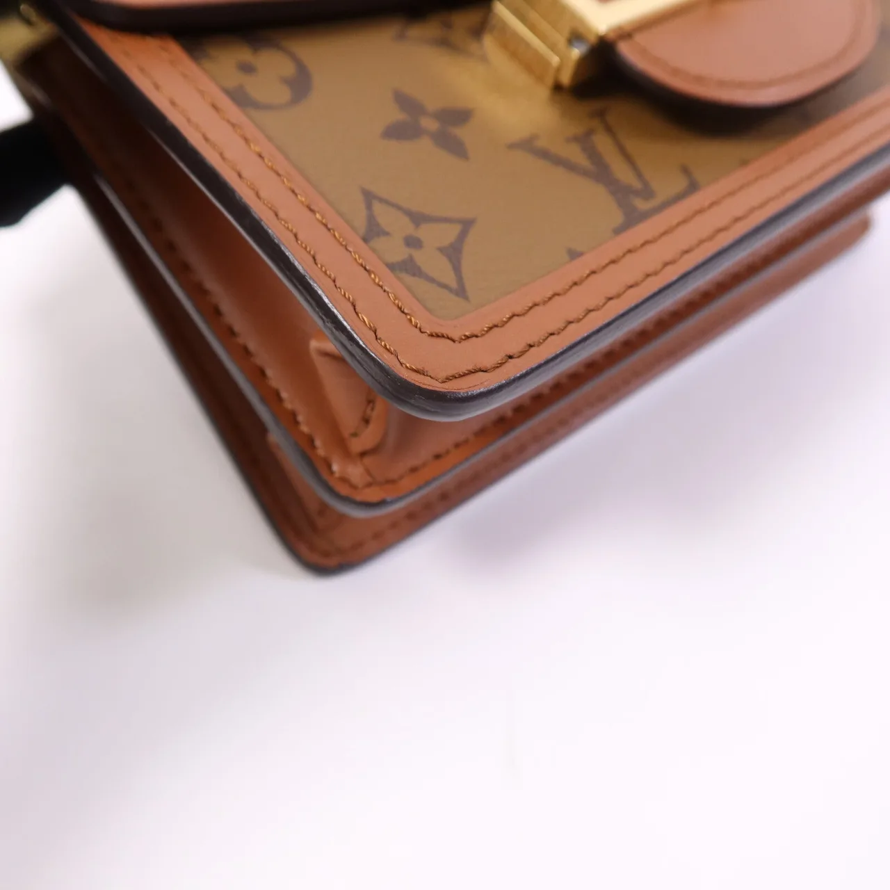 LOUIS VUITTON Mini Dauphine M45959 肩背包 塗層帆布 棕色 塗層帆布 中古品A - 縮圖 10