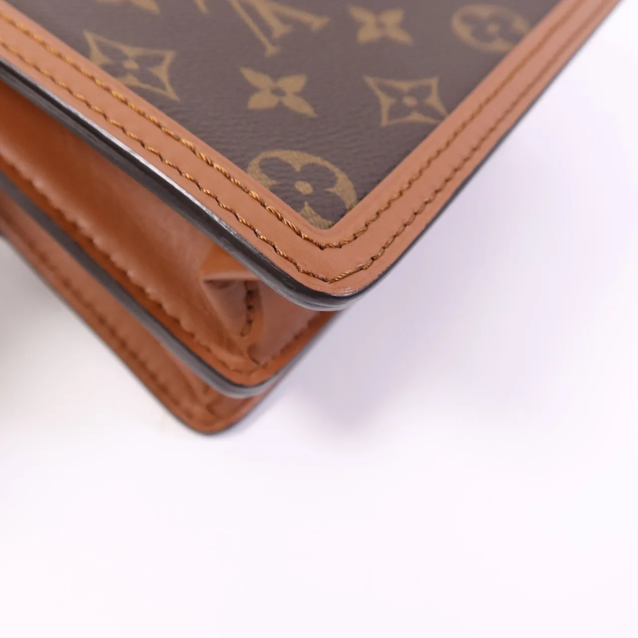 LOUIS VUITTON Mini Dauphine M45959 肩背包 塗層帆布 棕色 塗層帆布 中古品A - 縮圖 12